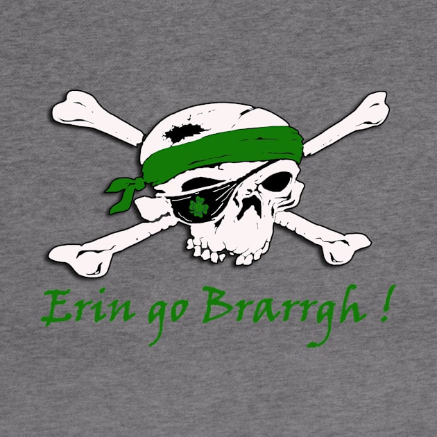 St Patrick's Day Pirate T-Shirt by DISmithArt